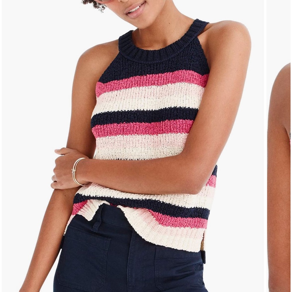 J Crew woven sweater tank top
